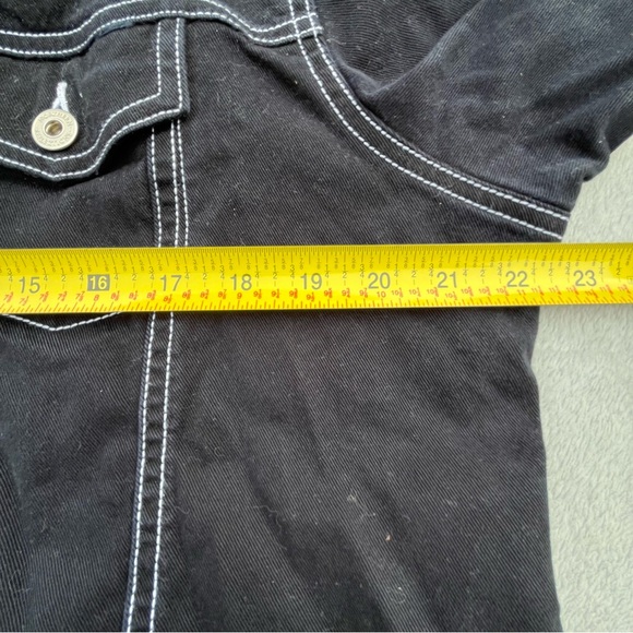 Northern Reflections Black Jean Jacket With White Stitching - Picture 7 of 10